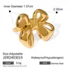Pendientes de Acero Inoxidable con Forma de Lazo Estilo Clásico Elegante y Silencioso, Collar de Lujo Ligero de Gama Alta, Anillo de Nicho de Lujo Ligero para Mujer, No se Desvanece