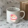 Taza de Cachorro de Color Sólido Escarchado, Modelo de Nicho de Pareja de Aspecto Elevado, Taza de Cerámica Personalizable Imprimible para Café