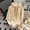 Suéter pesado con forro polar para hombre, chaqueta casual americana con capucha, invierno, chaqueta gruesa y cálida, marca de moda juvenil, ropa para hombre