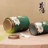 Bote de Papel para Té Caja de Empaque para Té Prueba de Humedad Té Verde Té Negro Té Aromático Bote Redondo de Papel Sellado Vacío 0.1kg 0.15kg Latas de Té
