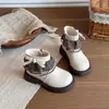 Botas de Encaje con Moño de Caña Baja Nuevas para Otoño 2026 para Niñas Pequeñas, Botas de Piel Antideslizantes Resistentes al Desgaste, Botas de Moda Versátiles para Niños