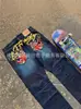 Nuevas Ventas Directas Estilo Americano desde el Extranjero, Jeans Personalizados con Pedrería Caliente, Pantalones Casuales Sueltos de Moda Japonesa High Street, Unisex