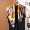 Elegante Pañuelo Cuadrado Delgado Estilo Francés para Mujer, Ligero y Transpirable, Estilo Artístico, Versátil para Usar con Camisa, Pañuelo Decorativo para el Cuello, Pañuelo de Seda