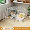 Jaula para Gatos Doméstica Interior Móvil Nido para Gatos Superior e Inferior Apartamento Pequeño Gabinete para Gatos Casa para Gatos Casa para Gatos Jaula para Gatos
