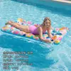Nuevo producto transfronterizo: Sillón Inflable con Forma de Hoja Tropical, Cama Flotante Inflable, Entretenimiento para Piscina, Flotador Acuático Grueso para una Persona