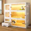 Gaiola para Gato Não Ocupa Espaço, Villa para Gato com Banheiro Integrado, Casa para Gato para Apartamento Pequeno em Casa, Grande Espaço Livre