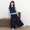 Conjunto Otoñal Estilo Universitario para Niñas 2025 Nueva Moda Casual Dulce Camisa Chaleco Conjunto de Tres Piezas para Niñas
