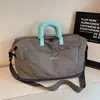 Bolsa de Viaje Transfronteriza de Gran Capacidad para Distancia Corta, Bolsa Deportiva de Viaje de Color Sólido, Maleta, Bolso de Mano, Bolsa de Gimnasio