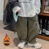 Pantalones para niño, pantalones cargo para niño, ropa infantil de estilo coreano nueva, colección otoño 2022, pantalones largos para niño holgados, elegantes y modernos