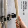 Gancho Clipe para Mop de Aço Inoxidável 304 Transfronteiriço Organizador de Armazenamento para Vassouras de Banheiro Rack Multiuso Montado na Parede Sem Necessidade de Furação