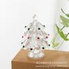 Artesanías de Cristal Sencillo Lujo Ligero Regalo de Navidad Simulación Muñeco de Nieve Navideño Mini Árbol de Navidad Adornos de Escritorio para Sala de Estar