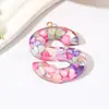 Llavero de Resina Colorido Creativo de Moda Transfronterizo DIY Colgante para Bolso Accesorios Letras