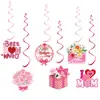 Decoração de Festa Dia das Mães Bandeira de Letras com Glitter Decoração de Bandeira Borboleta Amor Dia das Mães