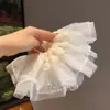 Chica Dulce Puntos de Ola Encaje Intestino Grueso Anillo para el Cabello Alta Calidad Elegante Elegante Cuerda para Atar Nuevos Accesorios para el Cabello