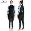 Traje de Neopreno de Verano de Una Pieza de Manga Larga Traje de Baño para Buceo Transpirable Protección Solar Secado Rápido Traje de Snorkel Natación Surf Impermeable Traje de Madre