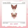 Flores Orientales Mariposa Sombra Tatuajes Calcomanías Coloridas para Hombres y Mujeres Impermeables Duraderos Flores Alto Valor Estilo Chino Estilo Antiguo Brazos y Piernas