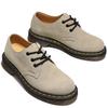Sapatos de Couro Baixos Anti-Veludo 1461 Femininos Couro Genuíno Estilo Britânico Tamanho Grande Botas de Cano Curto Bico Redondo Masculinos e Femininos Sapatos Casuais de Trabalho para Casal