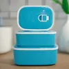 Juego de Tres Piezas Redondas y Rectangulares de Cajas de Almacenamiento de Plástico Selladas para Conservar la Frescura, Juego de Loncheras de Plástico, Múltiples Tamaños 420ml-1320ml