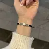 Pulsera de Conejo Cuerda de Mano Tejida a Mano Diseño de Nicho Pulsera de Pareja Moda Ins Personalizada Versátil Pulsera para Mejor Amigo
