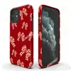 Funda de teléfono a cuadros rojos estilo retro millennial con lazo, adecuada para Apple 17/18 Pro, nueva película 2 en 1