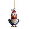2025 Transfronterizo Nuevo Creativo Navideño Serie de Animales Pollo Gallo Colgante Colgante para Árbol de Navidad Colgante Acrílico