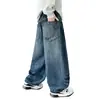 Roupas Infantis Meninos Estilo Primavera e Outono Calças 2026 Novas Roupas de Outono Crianças Médias e Mais Velhas Jeans Meninos Outono Casual Calças Longas