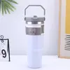 Taza para coche de acero inoxidable 304, vaso térmico de 30 oz, con pajilla y asa, a prueba de fugas y adecuado para usar en el coche