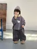 Conjunto de Moletom e Calça Casual para Meninos 2026 Novo Estilo Coreano Roupa Infantil Roupa Infantil Outono Roupas para Bebês Outono