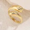 Anillo Abierto de Cruz con Gota de Agua Esmaltada Estilo Europeo y Americano Geométrico de Moda Estilo Ins Lujoso Ligero Anillo Versátil