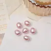 Contas Soltas de Pérola Sintética Rosa Claro Suave, Contas Iridescentes de Formato Irregular com Furo Passante para Pulseiras, Colares e Acessórios de Joias Artesanais DIY