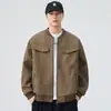 Chaqueta de moda estilo retro japonés, holgada y cómoda para hombre, nuevo abrigo de trabajo holgado con cuello de béisbol, primavera y otoño 2026