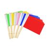 Bandeira colorida pequena dançante de manivela para crianças adereços de apresentação de jardim de infância bandeira colorida de exercício no recreio bandeira esportiva pequena vermelha de mão