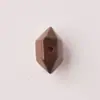 Pendente de cristal de pedra natural em prisma de ponta dupla 16mm com furo passante proteína semiacabado DIY acessório de pingente versátil