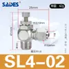 Válvula de Control de Velocidad de Giro Rápido Niquelada en Cobre Válvula de Aceleración Tuerca de Bloqueo Sl Conector Neumático Control de Velocidad Unidireccional Conector Rápido para Tubo Grande de PU