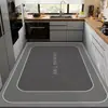 Tapetes de Cocina de Dibujos Animados, Tapetes de Piso de Barro Diatomeas para el Hogar, Tapetes Absorbentes de Agua y Aceite, Resistentes a Manchas, Resistentes al Desgaste, Fácil Cuidado, Tapetes Antideslizantes