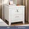 Mesita de noche de madera maciza, no requiere instalación, mesita de noche para dormitorio con acabado estilo chino, diseño simple con cerradura, mueble de almacenamiento para habitación de alquiler a precio especial