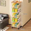Estante de Almacenamiento para Cocina, Estante Móvil de Varias Capas para Snacks y Juguetes para Sala de Estar, Canasta para Encimera para Frutas, Verduras y Condimentos