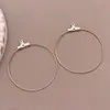 Colgador Redondo de Acero Inoxidable Pendientes Colgante Geométrico Exagerado Hecho a Mano Pendientes de Círculo Grande Material Accesorios para Joyería DIY