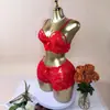 Conjunto de Lingerie Sexy Novo Estilo Cruzado Europeu e Americano, Conjunto Sexy de Renda Transparente com Meia-calça para Casa