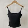 Modal Pure Extensível Pequeno Camisola Colete Feminino Exterior Vestindo Interior Vestindo Almofada de Peito Base de Uma Peça Slim-fit Linda Costas Top