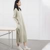 Foto Real de Vestido Sudadera de Algodón de Gama Alta Japonesa Rakuten para Mujer, Nuevo Estilo Primavera y Otoño, Vestido Base Casual Elegante, Transfronterizo