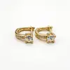 Aretes, arracadas, aretes de zirconia cúbica, aretes de cobre chapado en oro para mujer, no se decoloran, alta gama, lujo ligero, joyería de otoño/invierno, populares en Japón y Corea
