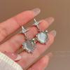 Pendientes de Moda Estrella Amor Ojo de Gato, Pendientes de Lujo Ligero, Diseño Nicho, Pendientes de Alta Gama