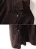 Roupas Femininas Estilo Europeu e Americano Transfronteiriças Outono 2026 Novo Estilo Jaqueta de Couro com Lapela e Cinto, Tamanho Grande Top de Couro Genuíno
