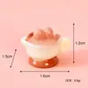Adornos de juguetes de comida en miniatura de osito lindo, utensilios de cocina mini simulados como teteras, jarras de leche y frascos, decoración de escena para casa de muñecas