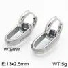 Pendientes de Acero Inoxidable 304 Cadena Cubana con Borlas Joyería Chapado en Oro de 18K Clip para Oreja Pendientes Unisex