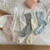 Calcetines Finos de Marca de 26 Años para Primavera/Verano, Estilo Coreano, Inspirados en Ballet, con Moño Bordado, Huecos, Transpirables, Sin Costuras, hasta la Mitad de la Pantorrilla, Zhejiang