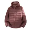 Chamarra acolchada reversible con capucha, nuevo estilo invierno 2026, 90% plumón de pato blanco, ropa exterior casual, chamarra acolchada cálida para exteriores