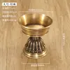 Porta Lámpara de Ghee de Bronce Antiguo Tibetano para Lámpara de Buda, Lámpara de Ofrenda para Salón de Buda en Casa, Portavelas de Lámpara Perpetua