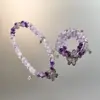 Cometa morada-diseño original morado lavanda burbuja mariposa nicho degradado flor cristal para enviar a novias pulsera femenina retro